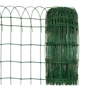 Grünes Karat Ziergeflecht, 65x1000cm, Maschenweite 15x9cm, für Beetbegrenzung & Ziergitter.