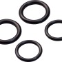 Dichtungs-Set für Schwenkausläufe, 4 schwarze O-Ringe in zwei Größen.