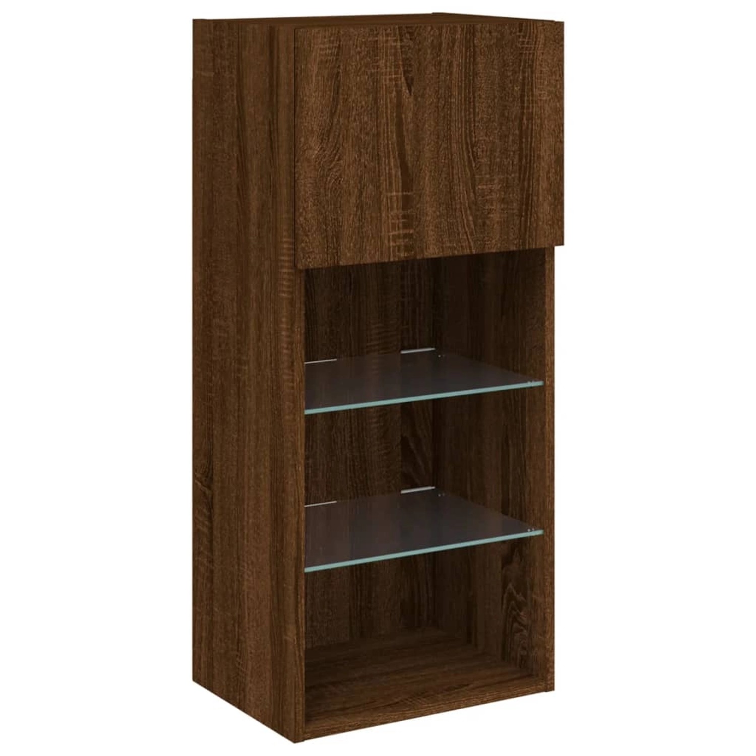 VidaXL TV-Schrank mit LED-Leuchten Braun Eichen-Optik 40,5x30x90 cm günstig online kaufen