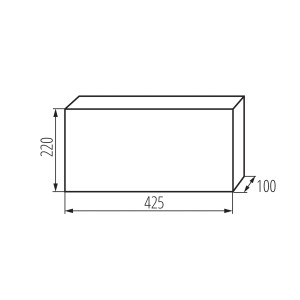 Kanlux Verteilerkasten KDB-F18P, Unterputz, ABS, 18 Module, mit Maßangaben.