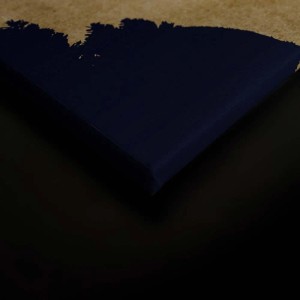 Detailansicht des Bricoflor Wandbilds mit Mond, Wald und Vollmond in Gold, Schwarz und Weiß.
