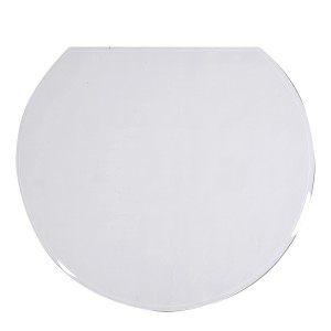 Firefix Glasbodenplatte mit Kreisausschnitt, 110x125cm, 8mm stark, für Kamin und Ofen.