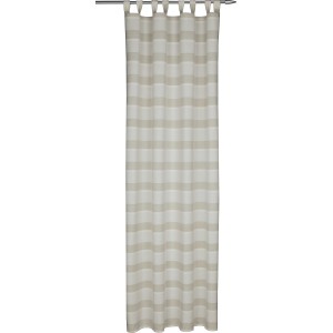 Creme Schlaufenschal Uwe von Neusser Collection, 245x135 cm, mit Streifenmuster.