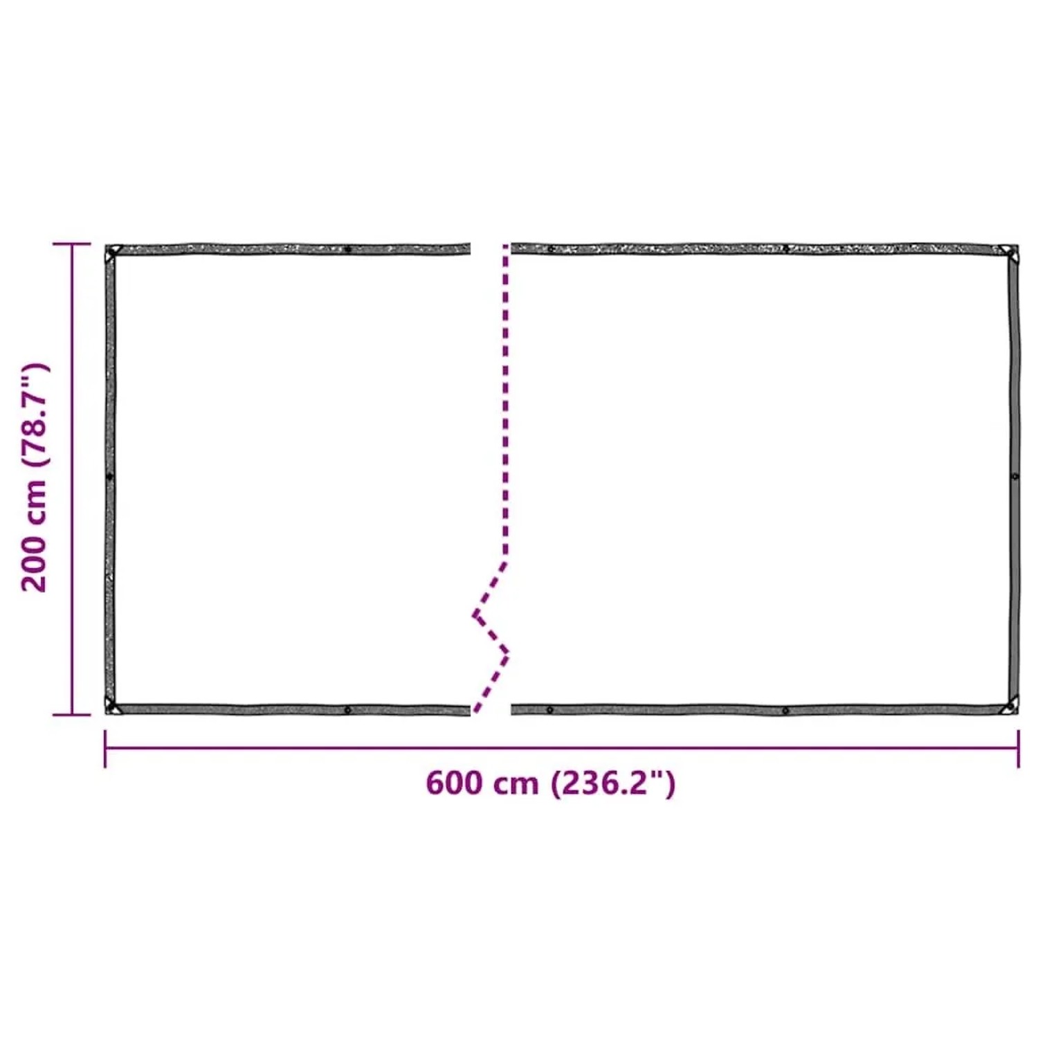 vidaXL Transparente Plane mit Ösen 2x6 m Polyethylen 4018551_10