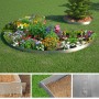 OK-Living Rasenkante Silber, 15m Beetumrandung aus Metall für den Garten.