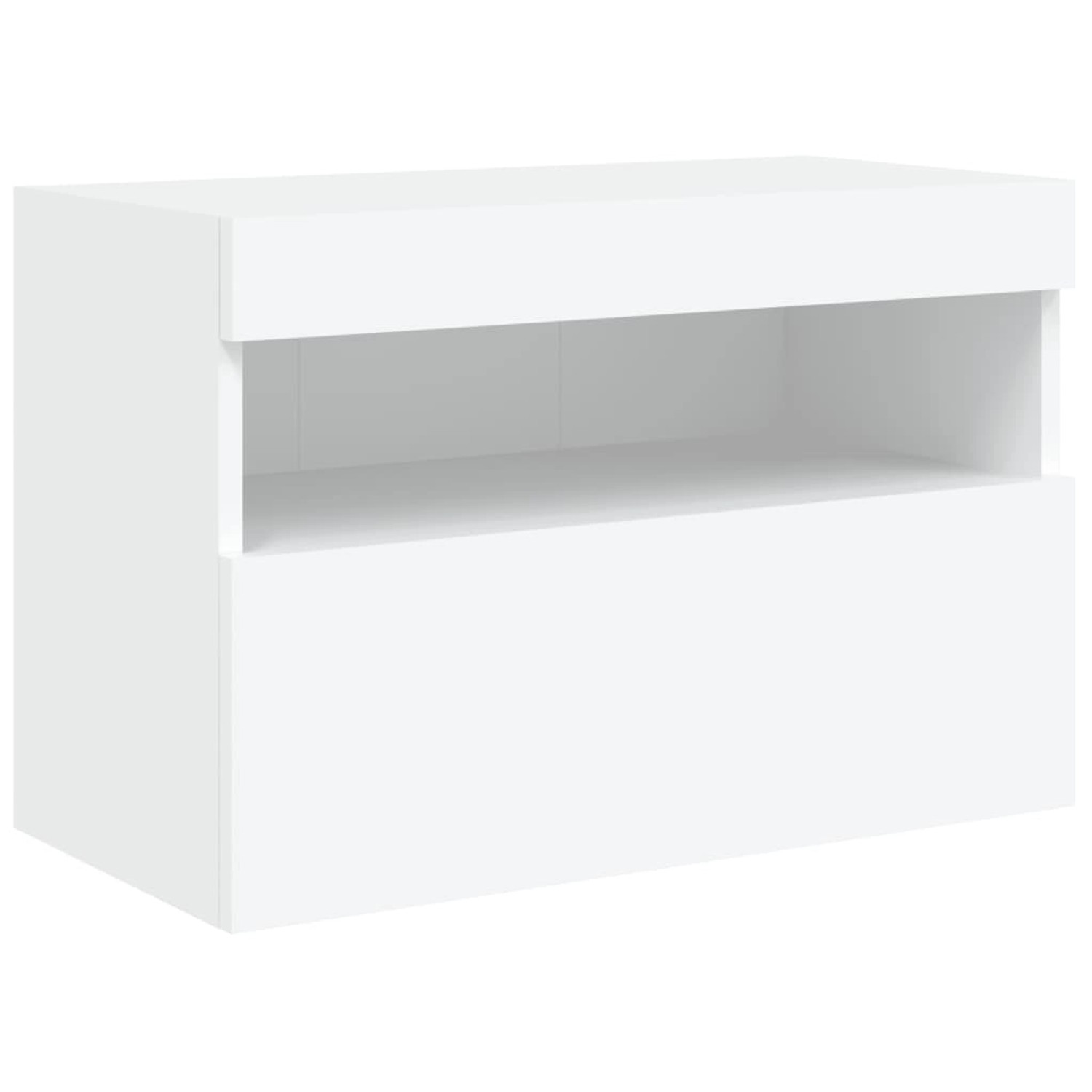 vidaXL TV-Wandschrank mit LED-Leuchten Weiß 60x30x40 cm 837183 günstig online kaufen
