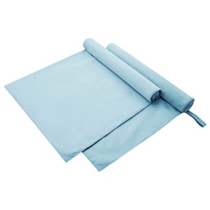 vidaXL Sporthandtücher 2 Stk Blau 180 x 90 cm Polyester und Polyamid 42011475