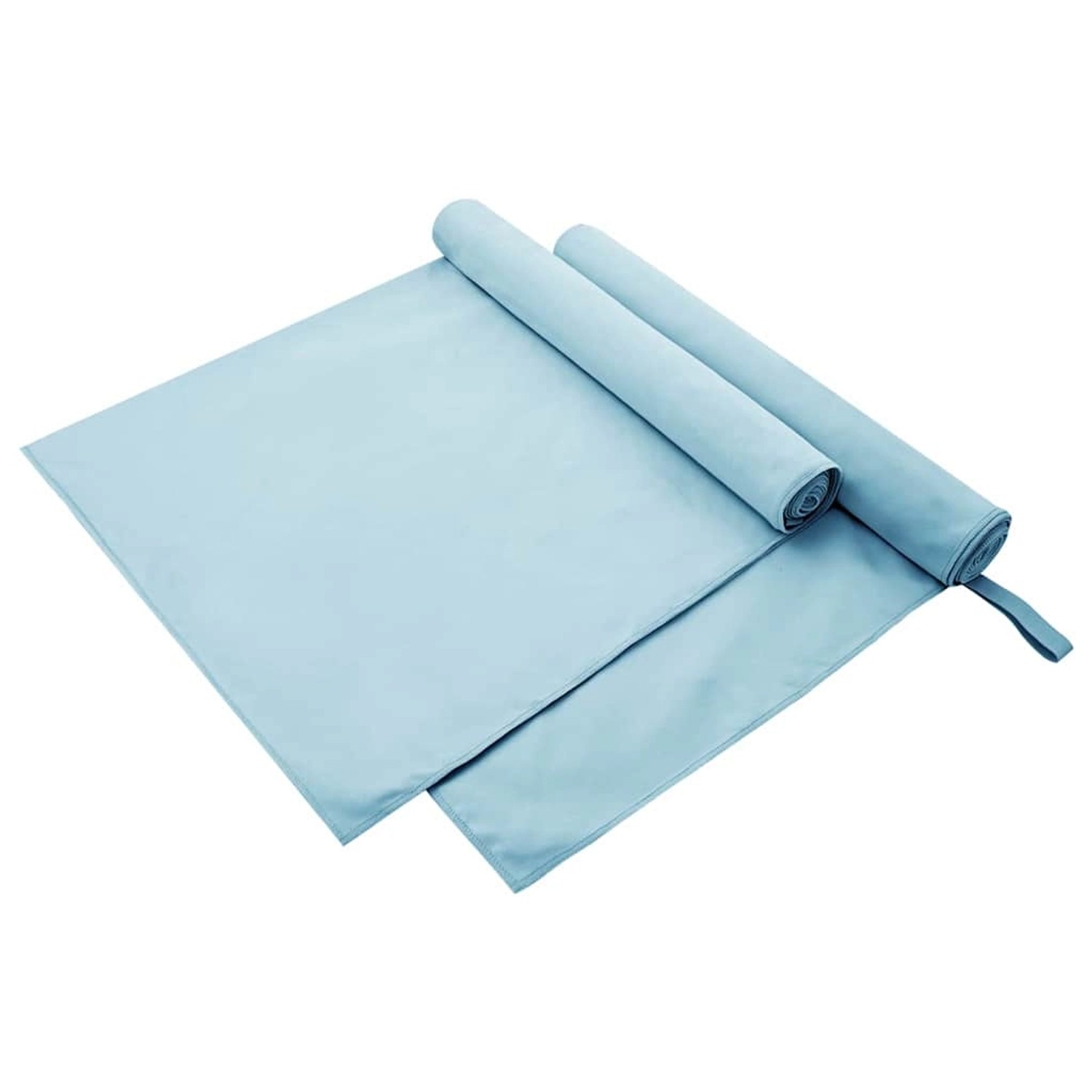 vidaXL Sporthandtücher 2 Stk Blau 180 x 90 cm Polyester und Polyamid 42011475