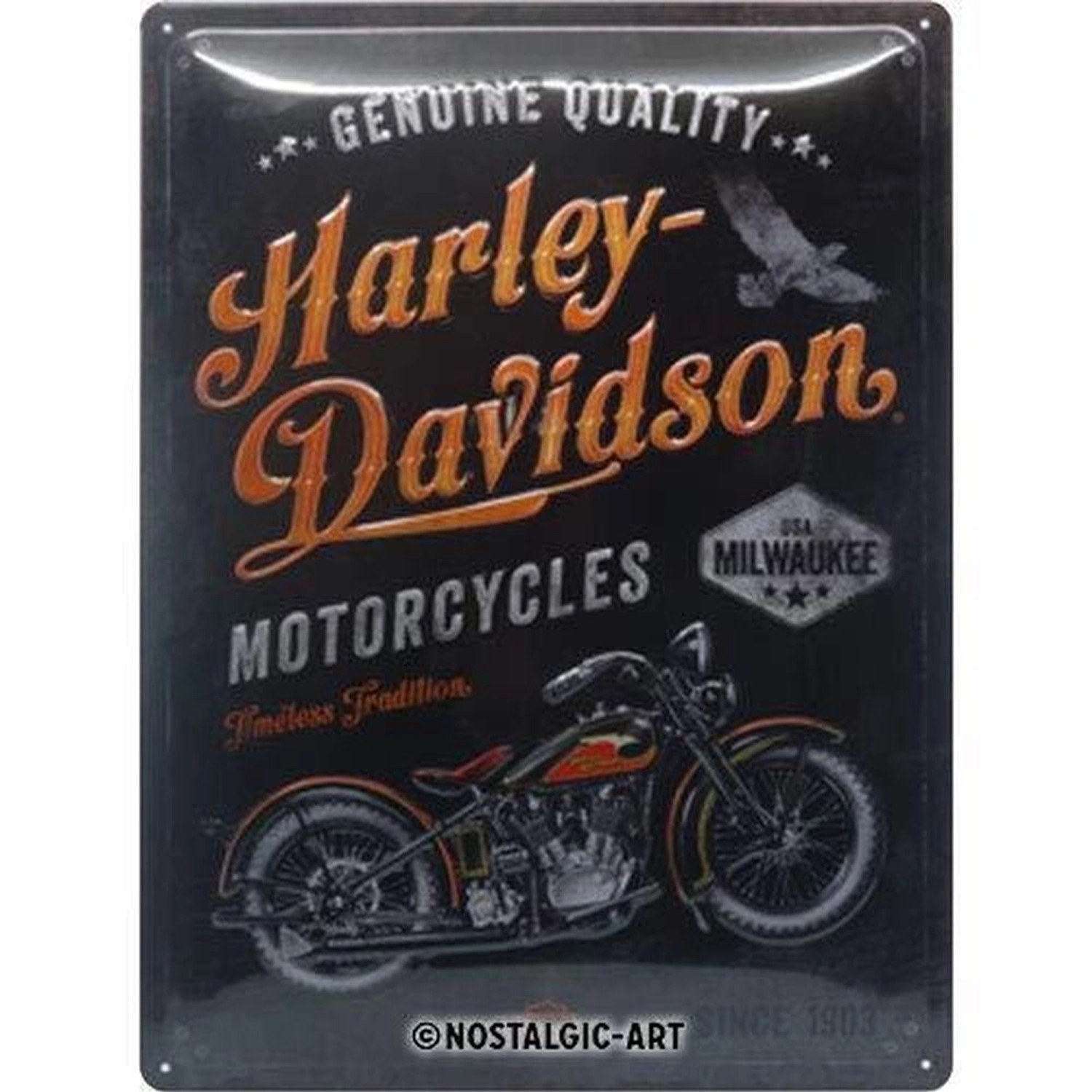 Nostalgic-Art Blechschild 30 x 40 cm - Harley-Davidson - Timeless Tradition günstig online kaufen