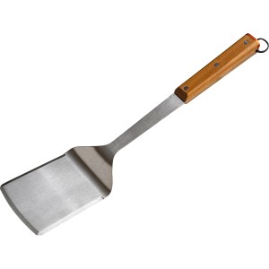 Traeger BBQ Wender aus Edelstahl mit Teakholzgriff, Grillutensil für Burger und Gemüse.