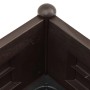 Detailansicht eines braunen vidaXL Garten-Hochbeets (100x43x35 cm) aus PP-Kunststoff.