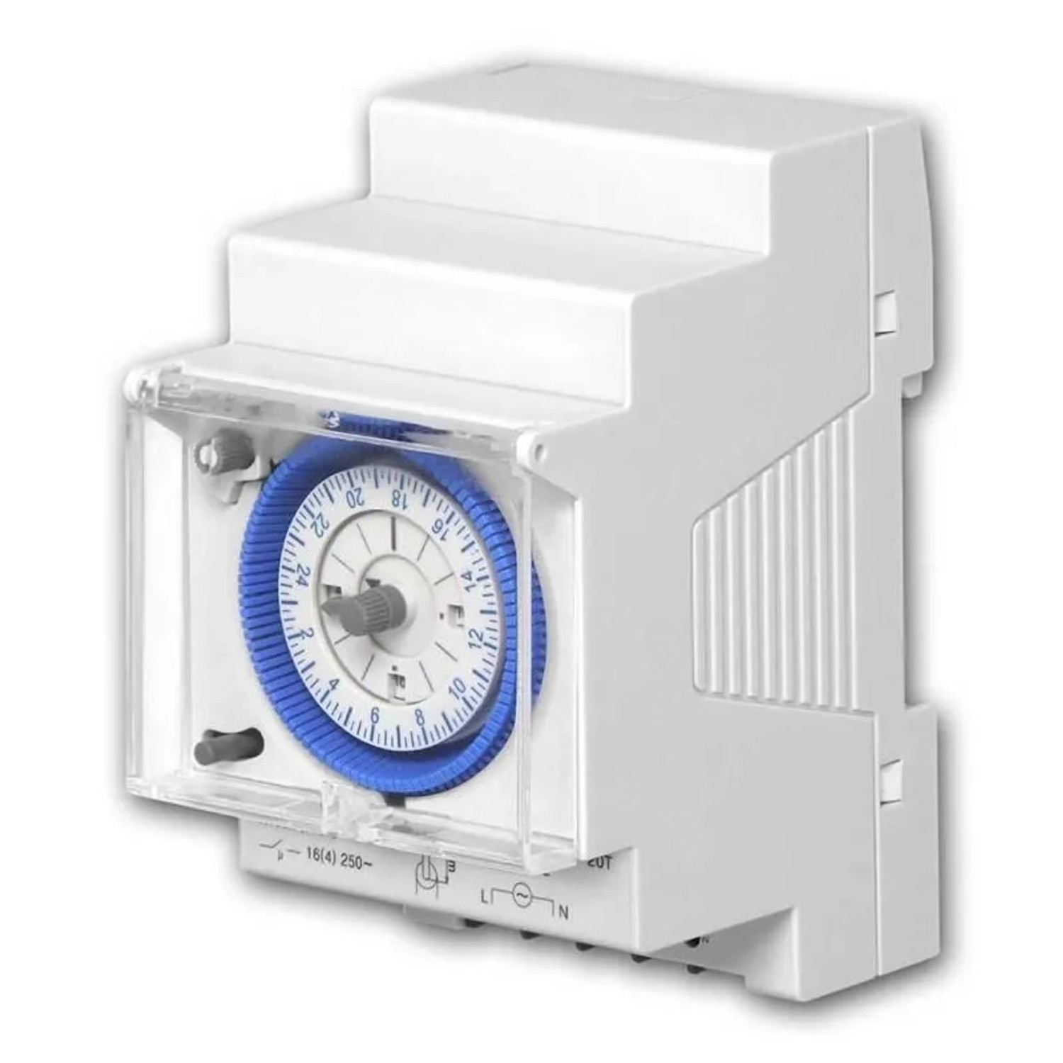 ORNO Analoge Tages-Zeitschaltuhr für Hutschiene 3 Modu