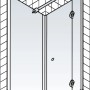 Schulte Master Class Duschtür mit Nebenteil, Echtglas in Chrom-Optik.