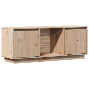 VidaXL TV-Schrank aus Kiefernholz, 110,5 cm breit, mit Fächern und Türen für Wohnzimmer.