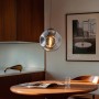 Moderne Lindby Pendelleuchte Valentina aus Alu und Glas, 1-flammig, für Wohnzimmer & Esszimmer.