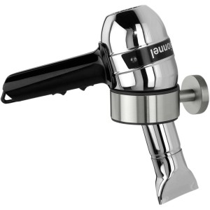 Tiger Föhnhalter Boston aus Edelstahl zur Wandmontage im Badezimmer.