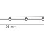 Technische Zeichnung Ledvance LED-Feuchtraumleuchte Submarine, Maße: 7,5x10,5x126,1cm, Kaltweiß