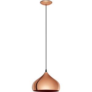 Moderne Eglo Pendelleuchte Hapton in Kupfer, ideal für Wohnräume.