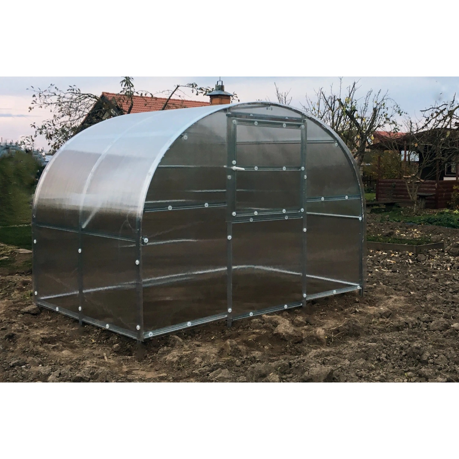 Gewächshaus Mit 2 Regalen Und Rollen – 69x49x98 Cm, Transparente PVC-Abdeckung, Für Balkon & Terrasse