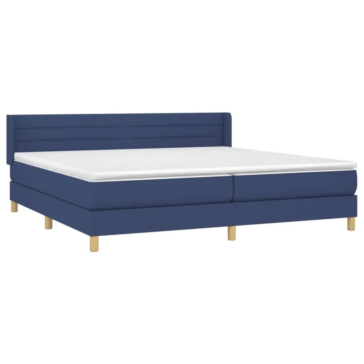 vidaXL Boxspringbett mit Matratze Blau 200x200 cm Stoff 3130383 günstig online kaufen