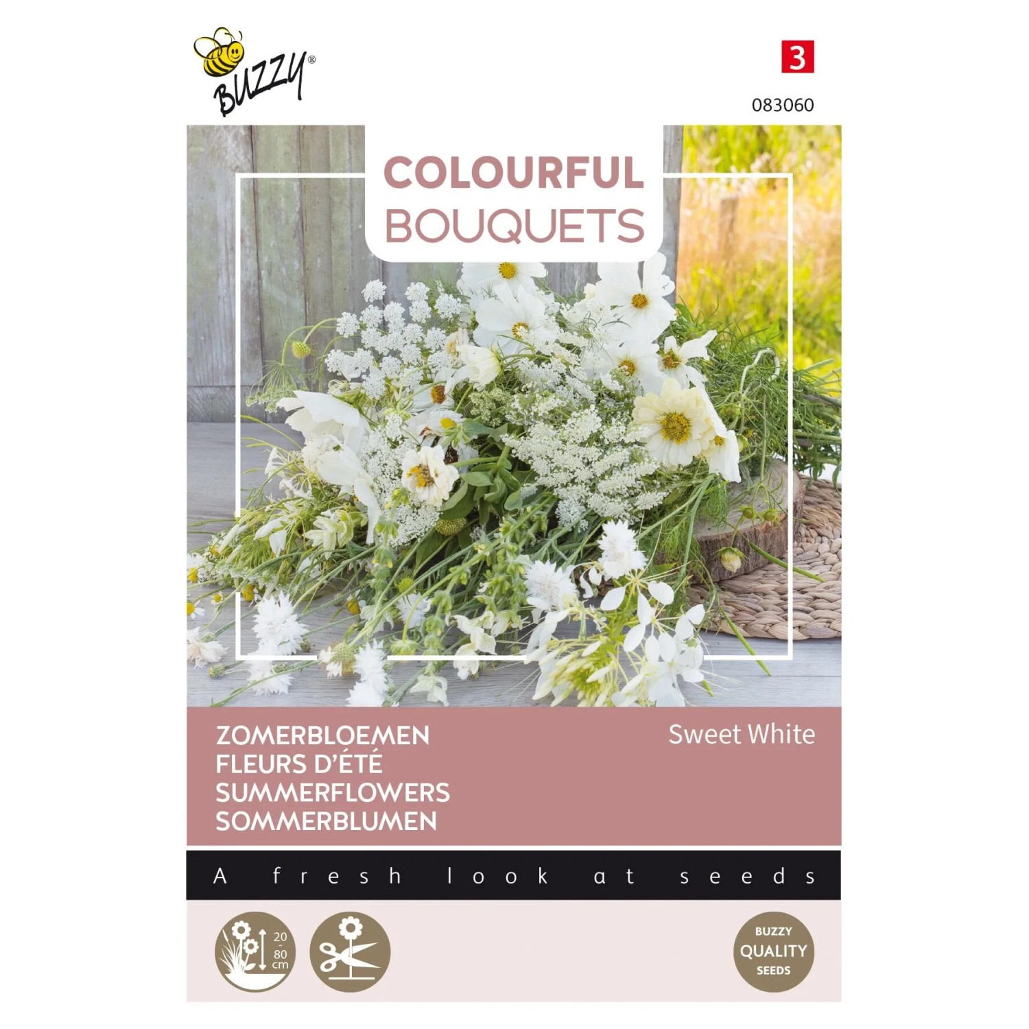 Blumenmischung 'Sweet White' Buzzy Colourful Bouquets Samen Ca. 5 g Weiße Blütenmischung