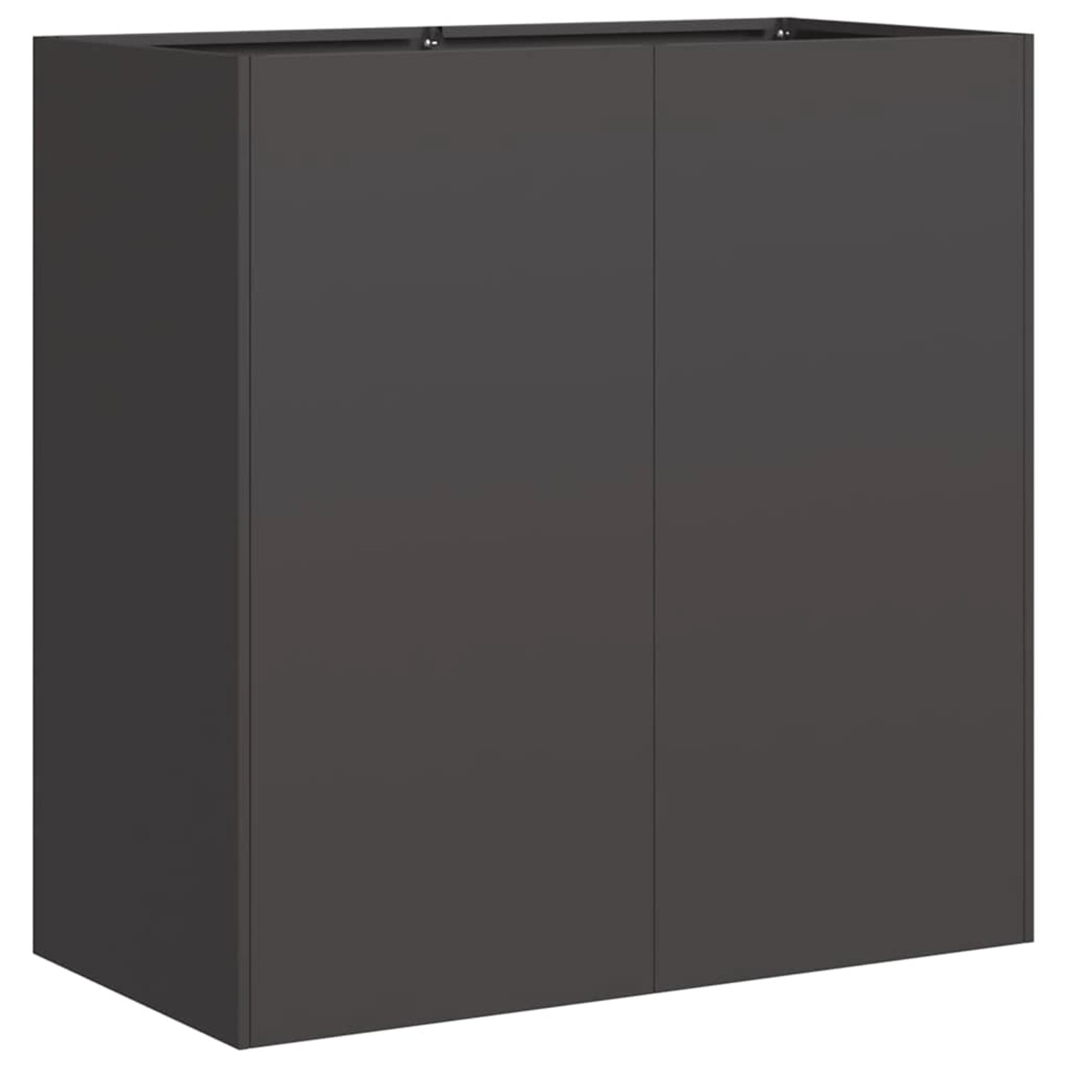 vidaXL Pflanzkübel Schwarz 80x40x80 cm Kaltgewalzter Stahl 860710 günstig online kaufen