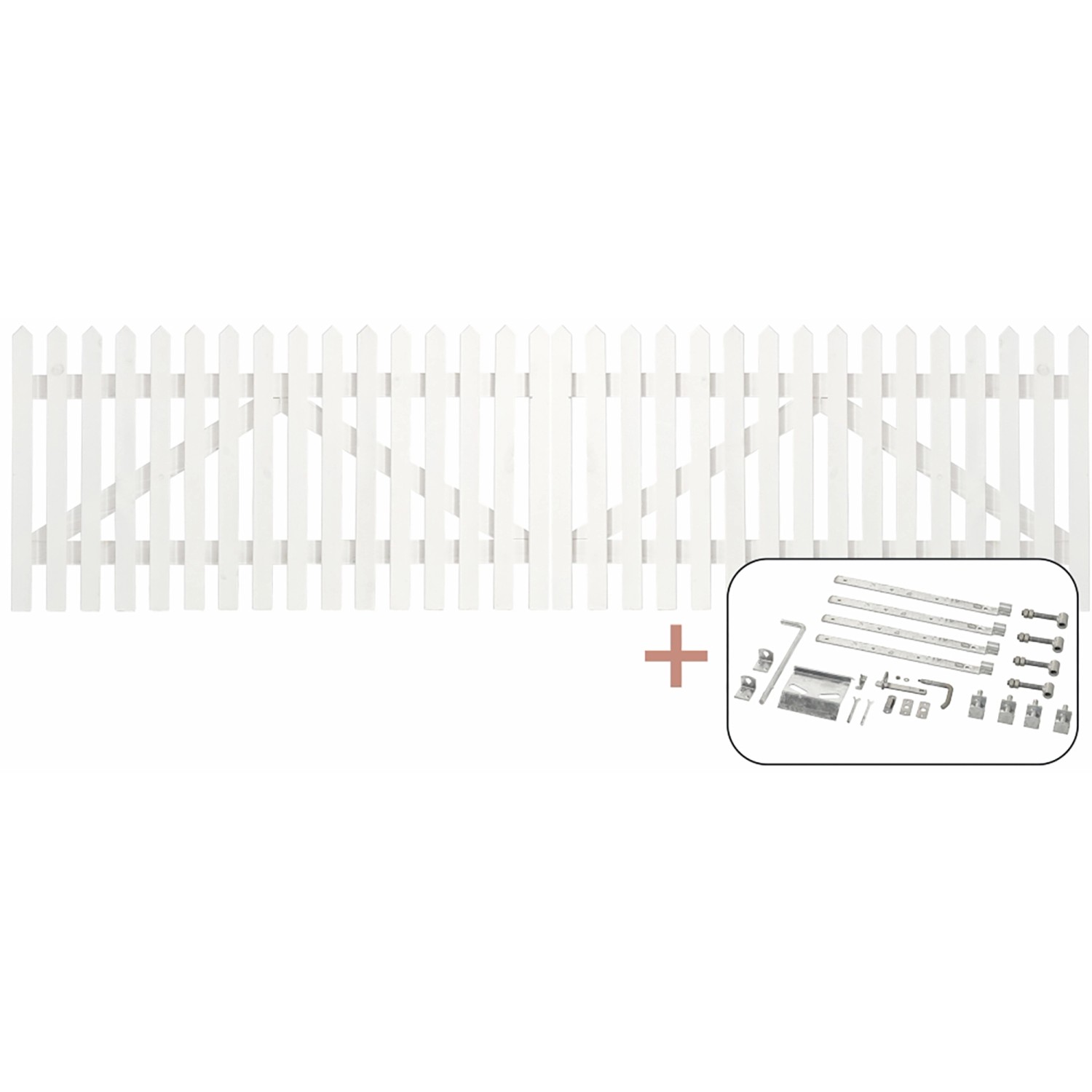 Doppeltor Skagen Lux Nadelholz Weiß 300 cm x 80 cm günstig online kaufen