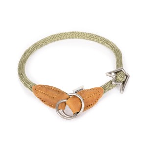 Grünes Rudelkönig Zugstopphalsband für Hunde aus Nylon, verstellbar, Größe 4.