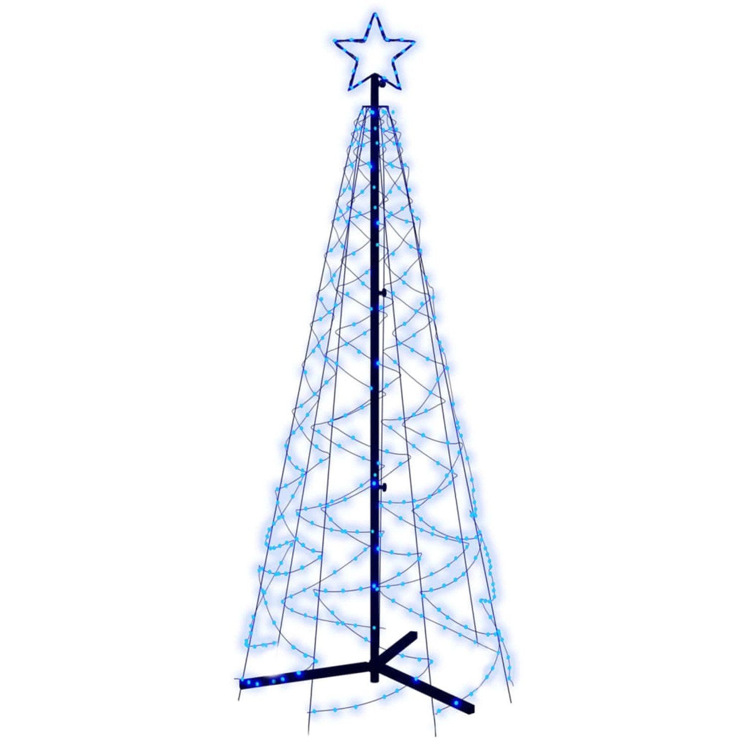 vidaXL LED-Weihnachtsbaum Kegelform Blau 200 LEDs 70x180 cm