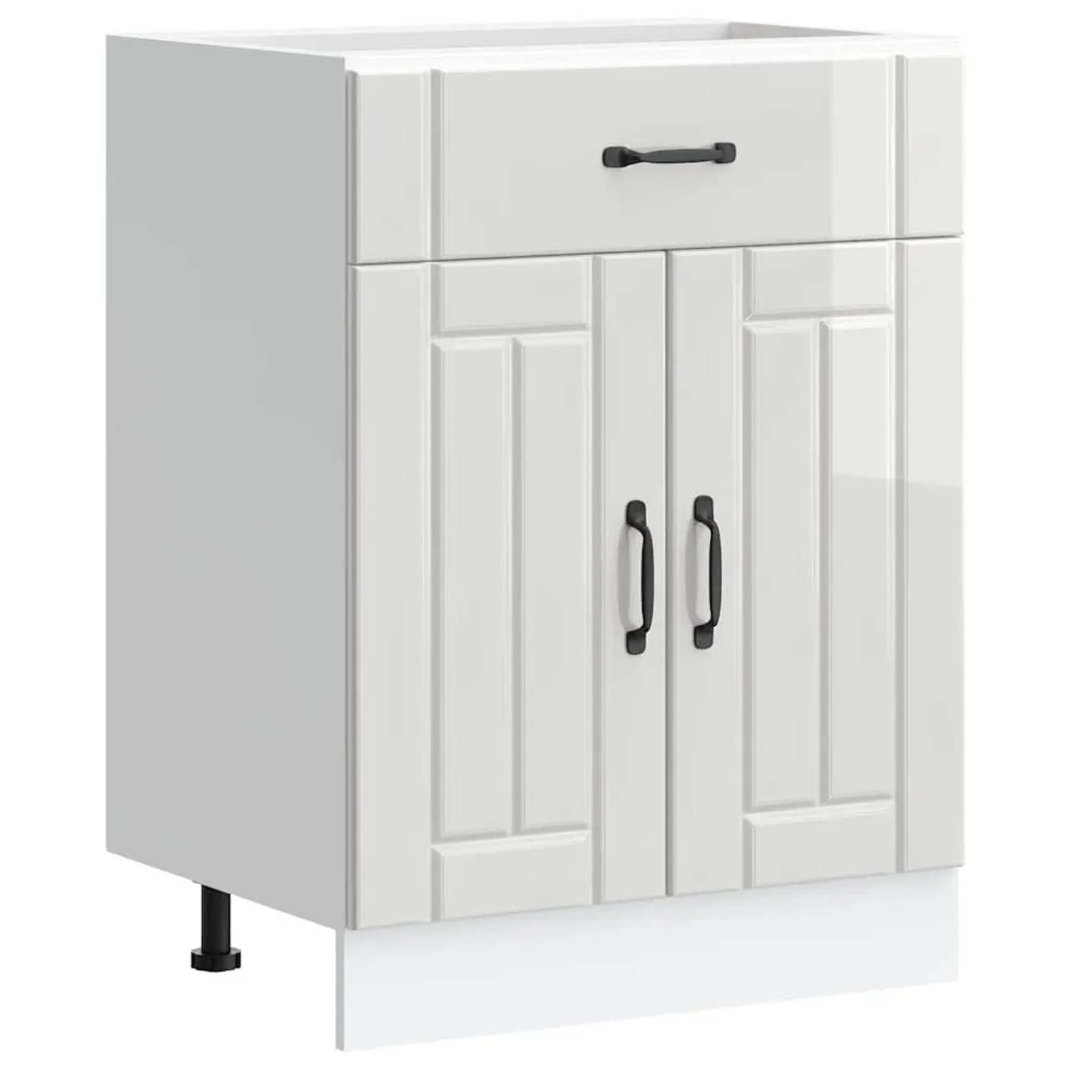 vidaXL Küchen-Unterschrank Lucca Hochglanz-Weiß Holzwerkstoff 853729 günstig online kaufen