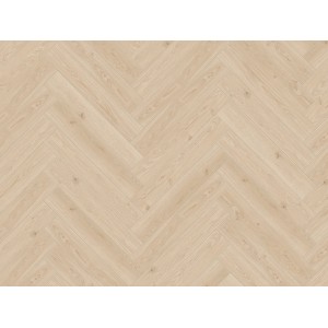 Parador Laminat Trendtime 3, 8mm, Eiche Studioline Natur, verlegt im Fischgrätmuster.
