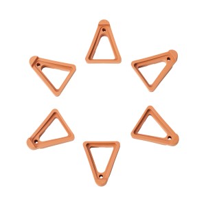 6 Topf-Füße aus Terrakotta zur Vermeidung von Staunässe unter Pflanztöpfen.