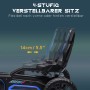 HOMCOM Go Kart Kinderfahrzeug: Schwarzer Sitz 4-fach um 14 cm verstellbar für optimale Fahrposition.