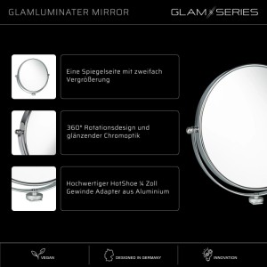 Glamseries Glamluminater Mirror Schminkspiegel 360° Arm Add-On Kosmetikspiegel