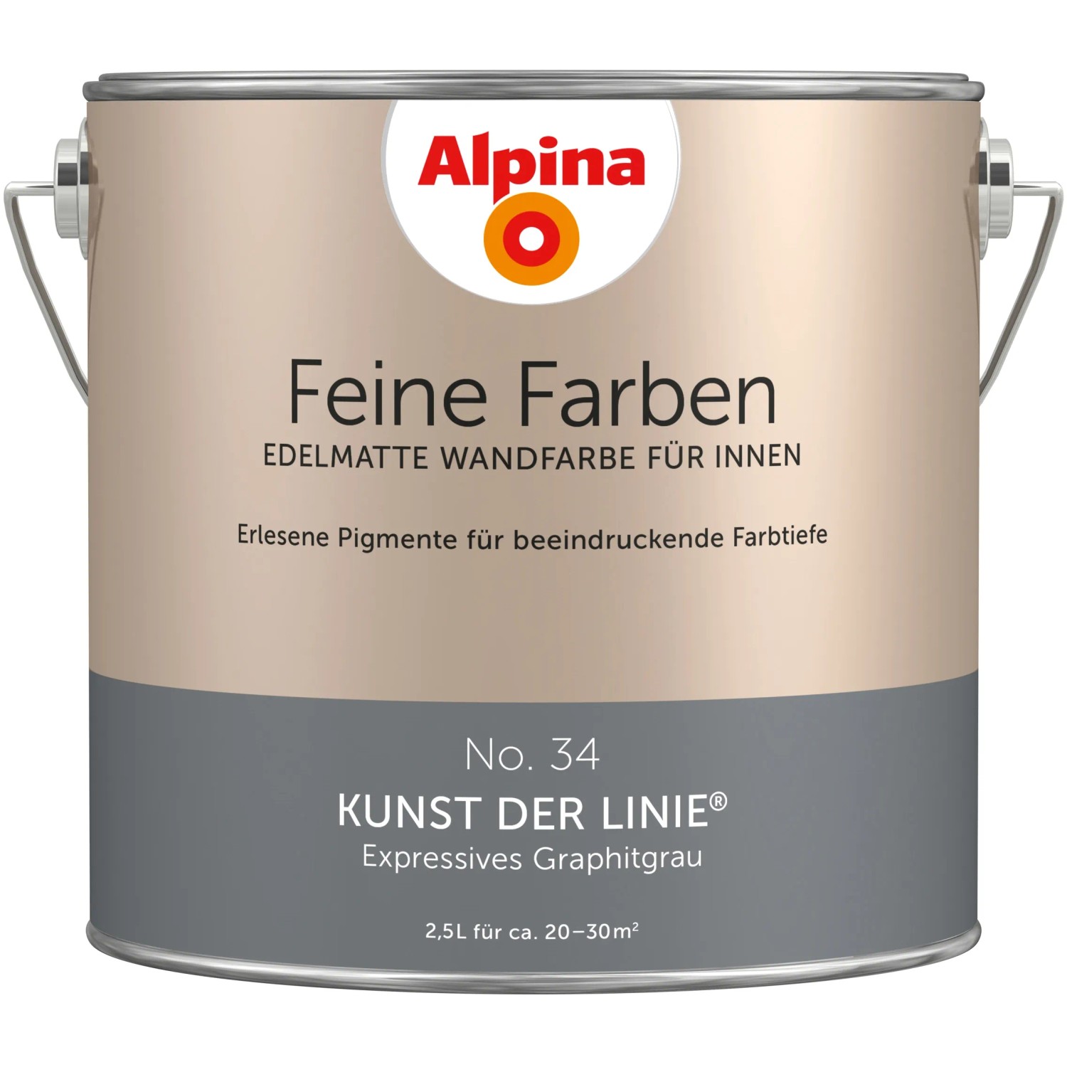 Alpina Feine Farben No. 34 Kunst der Linie® Grau edelmatt 2,5,
