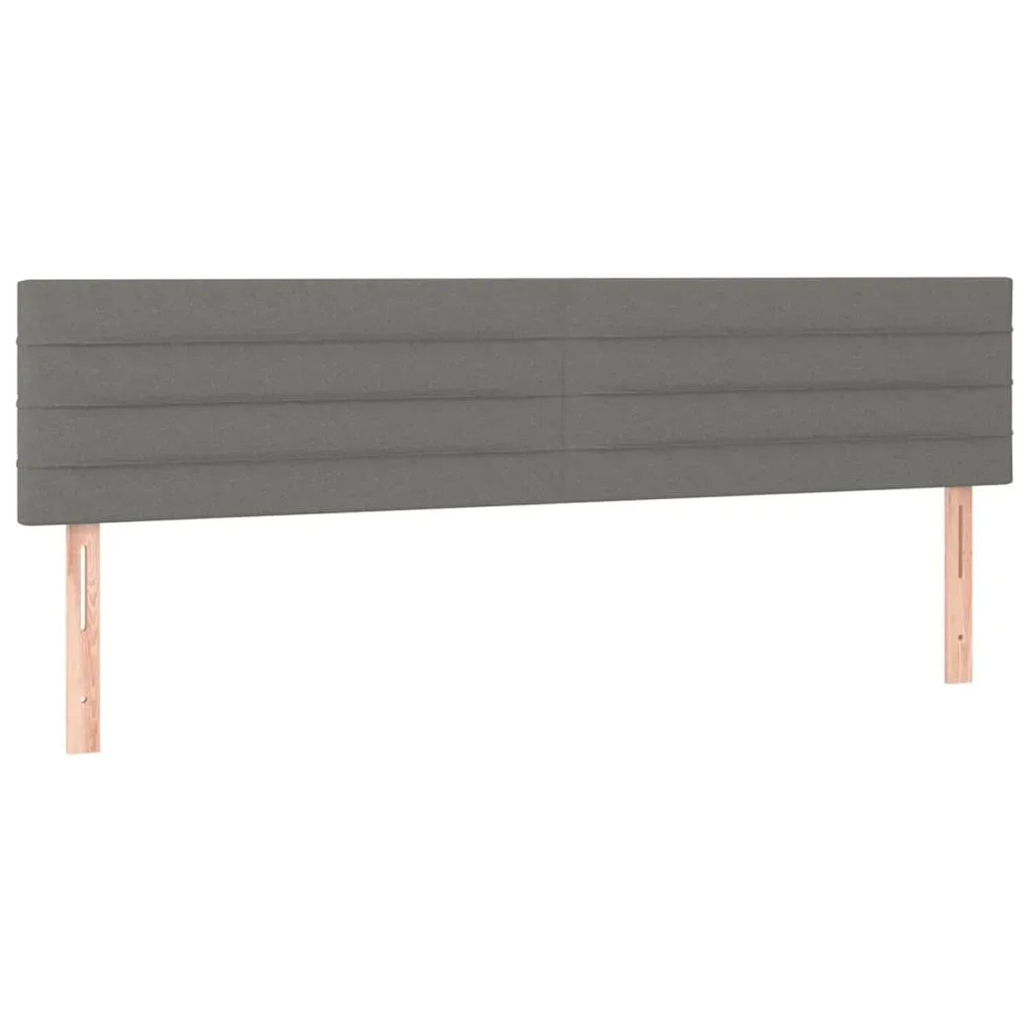 Dunkelgraues Boxspringbett Kopfteil aus Stoff, vidaXL Bett 200x200 cm.