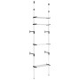 vidaXL Teleskop-Garderobe mit Regalen Aluminium 321106