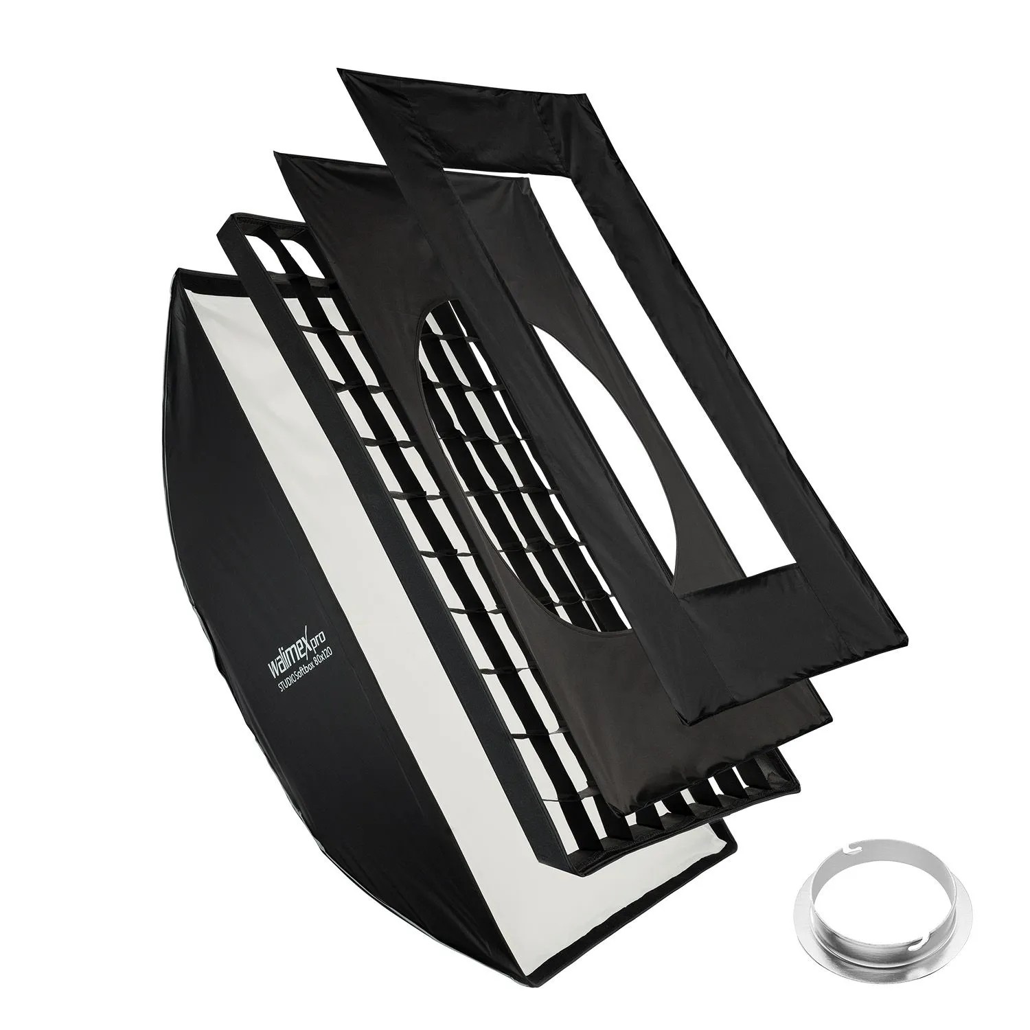 Walimex Pro Studio Softbox 80X120Cm 360° Schirmfunktion Grid Bowens Elinchrom