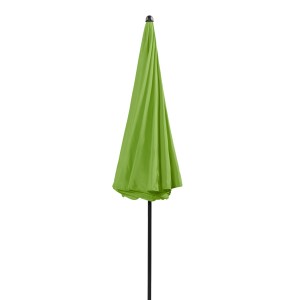 Geschlossener, grüner Doppler Balkonschirm Sunline Ø 200 cm mit Schieber.