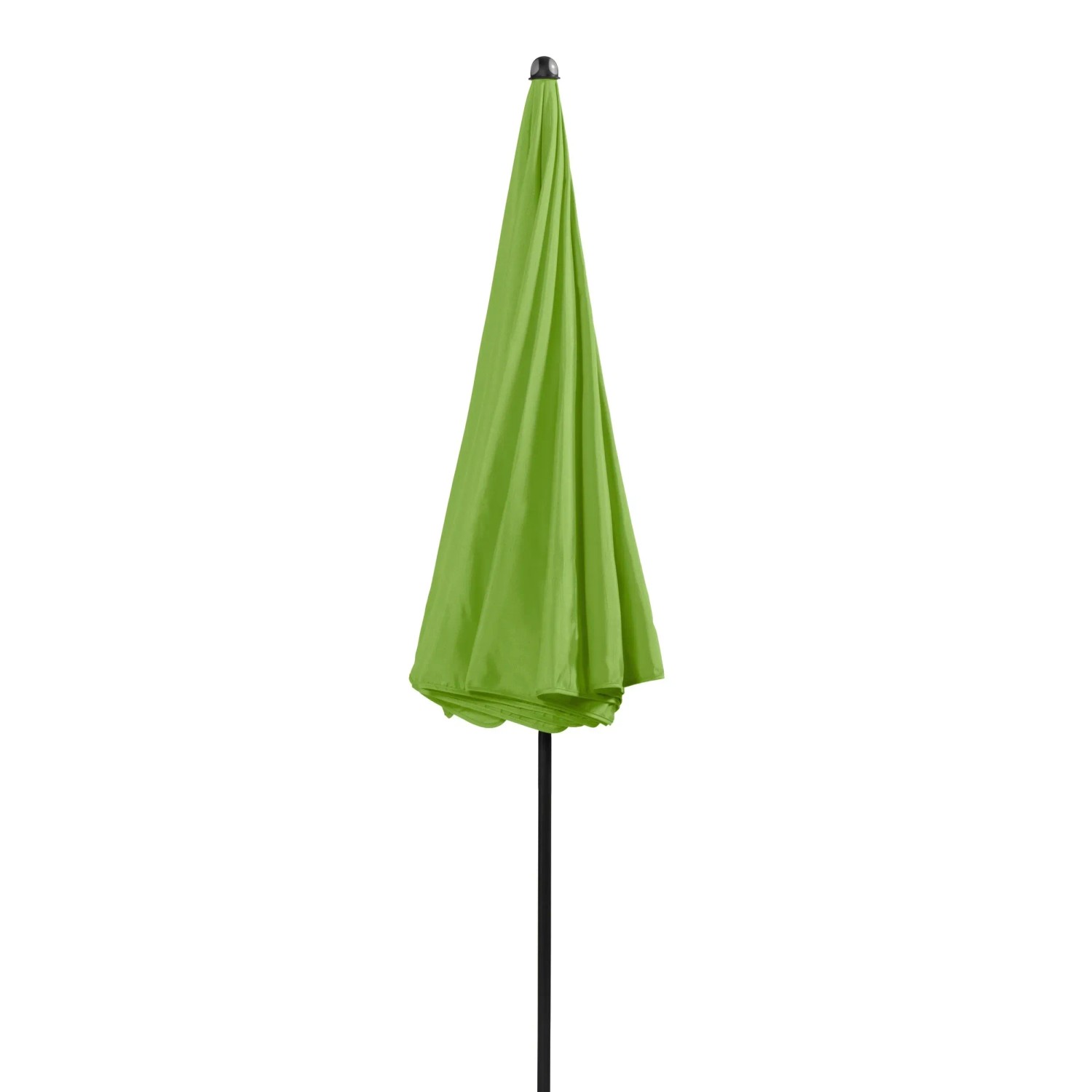 Geschlossener, grüner Doppler Balkonschirm Sunline Ø 200 cm mit Schieber.