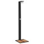 Schwarze vidaXL Gartendusche aus Rattan und Akazienholz, 224cm hoch.