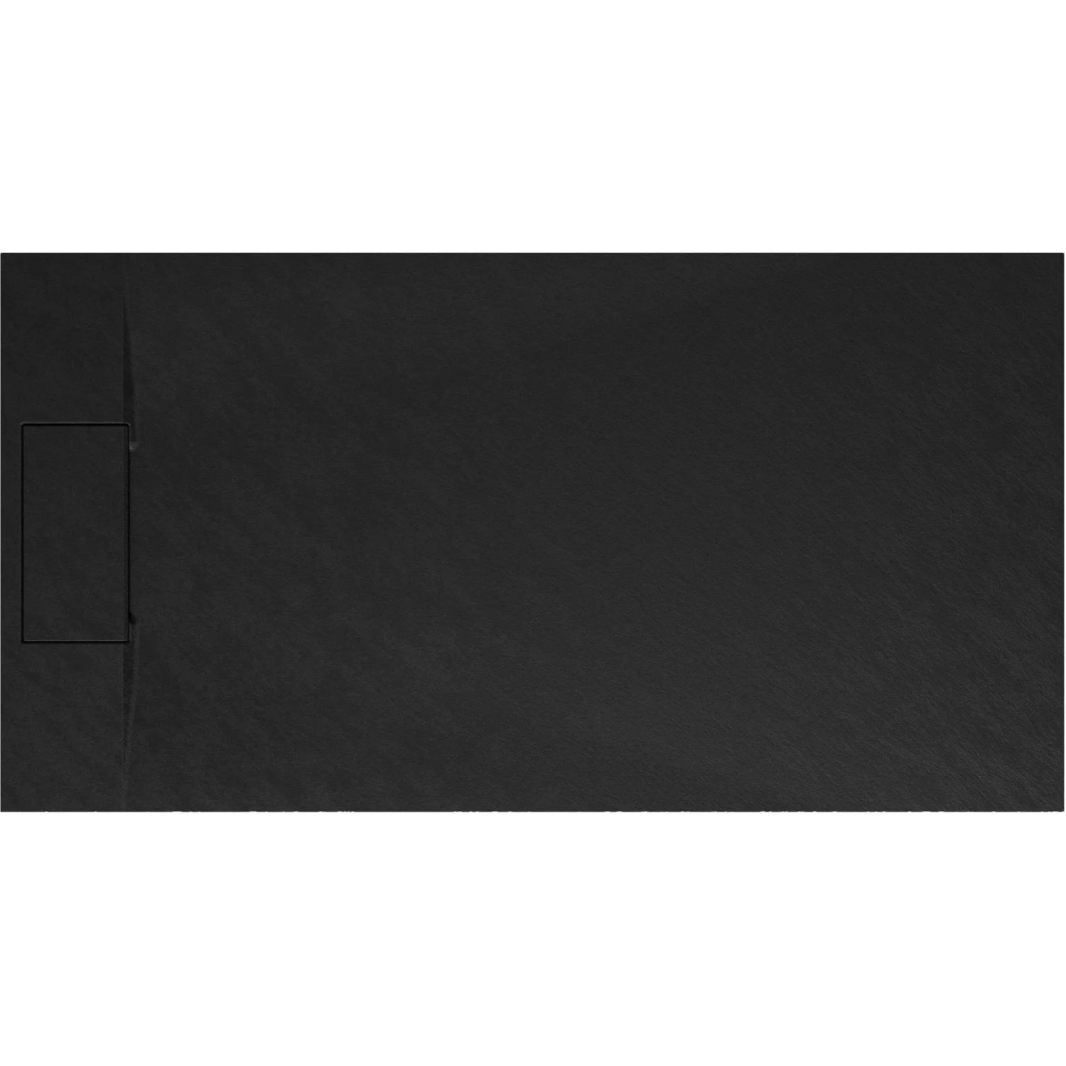 Rechteckige, anthrazitfarbene Schulte Duschwanne ExpressPlus Extraflach 150x70 cm mit Ablaufabdeckung.