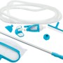 Intex Reinigungs-Set Deluxe für Pools: Kescher, Sauger, Bürste und Teleskopstange.