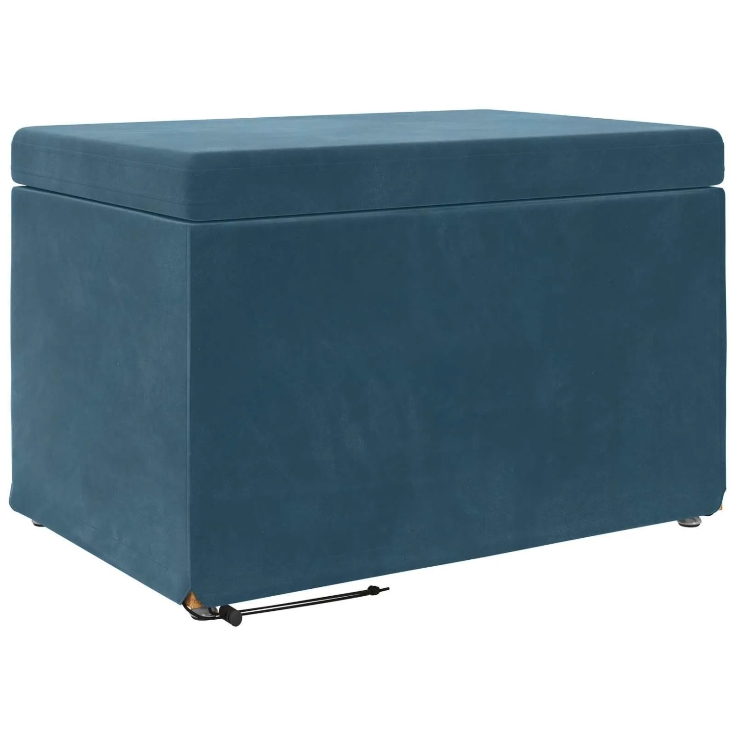 vidaXL Hocker Blau 61 x 41 x 40 cm Samt und Engineering Holz 876764