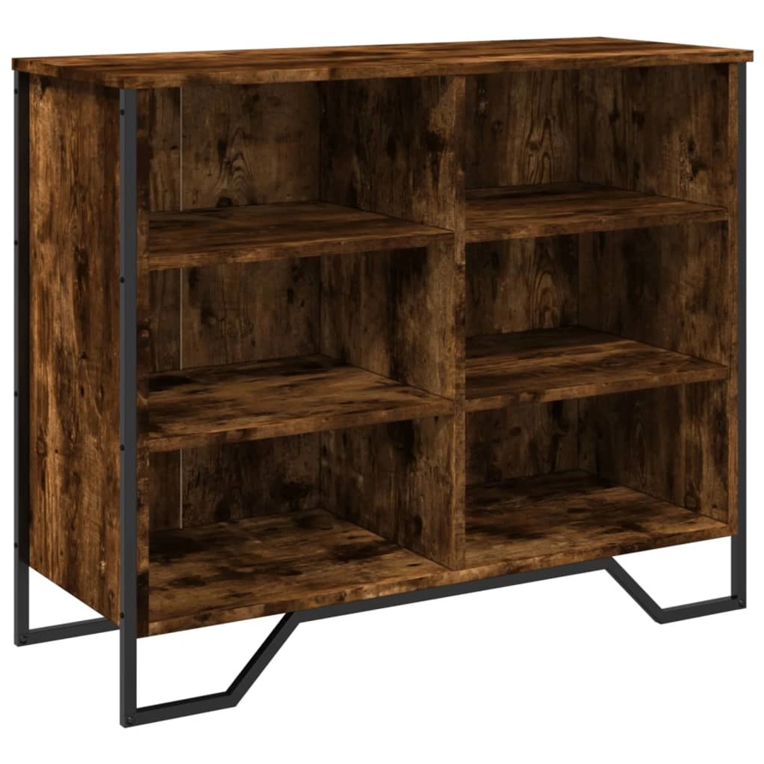 vidaXL Sideboard Räuchereiche 91x35,5x74,5 cm Holzwerkstoff 848551