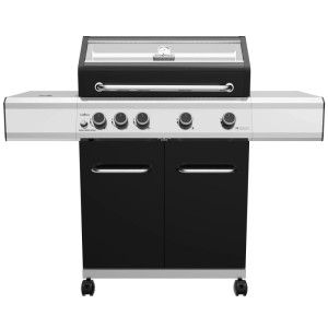 Grillfürst G410E Gasgrill mit 4 Brennern, Hochtemperaturbrenner und Edelstahlrosten.