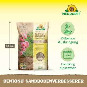 Sack Neudorff Bentonit Sandboden-Verbesserer 10kg. Natürliches Tonmineral-Mehl zur Bodenverbesserung.