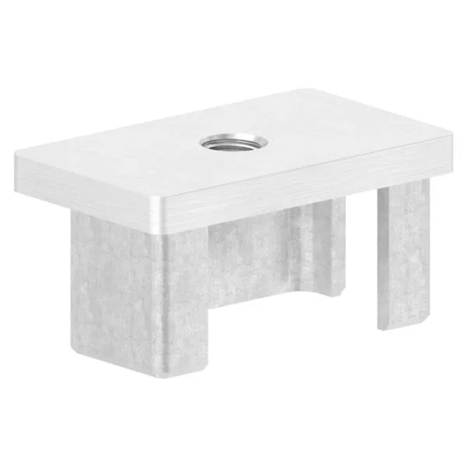 FeNau Einsteckkappe V4A Für Rechteckrohr 50 X 30 mm Mit M8 Gewinde