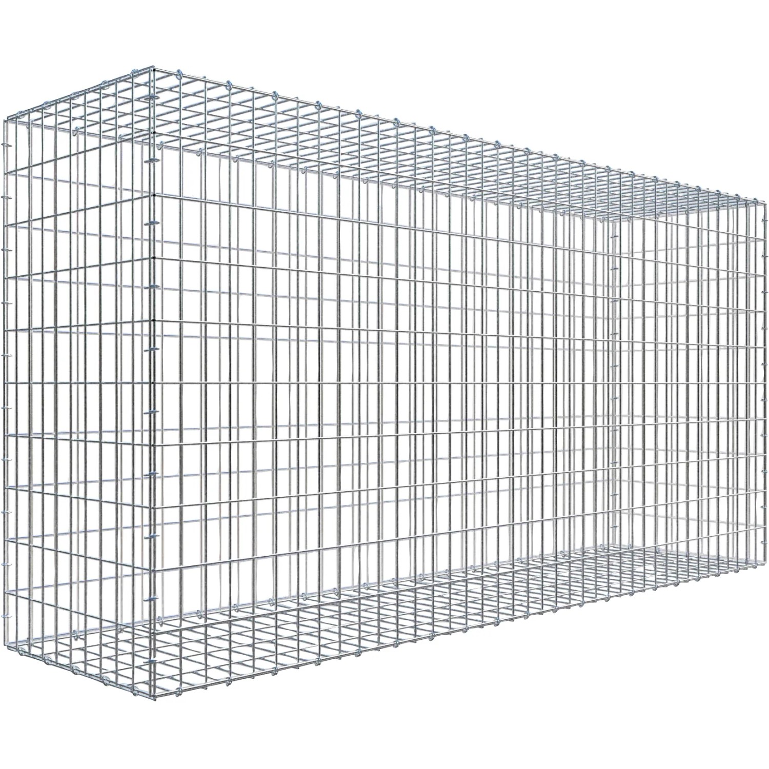 Gabiona C-Ring-Gabione 100 x 200 x 50 cm Maschenw 5 x 10 cm