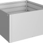 Biohort Hochbeet, 1,5x1,5m, Silber-Metallic. Quadratisches Metall-Hochbeet für Garten und Pflanzen.